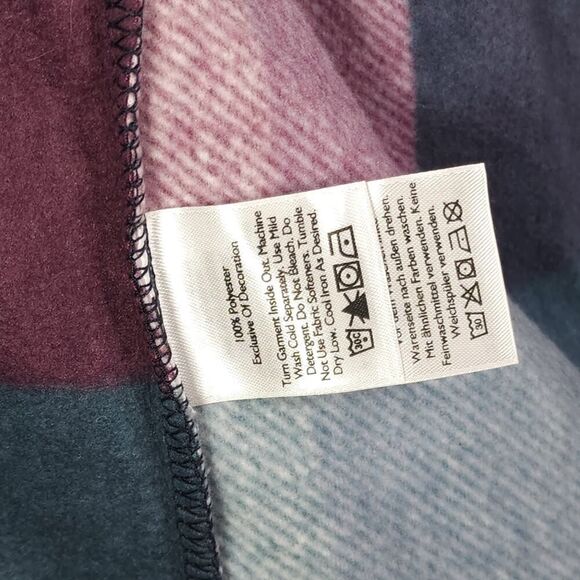 Eddie Bauer Women's Sz Small Multicolor Plaid Fleece Flannel Button Down Shirt - Picture 5 of 11